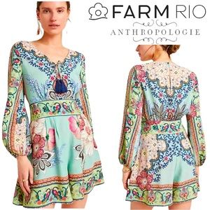 Farm Rio for Anthropologie Caversham Romper SMALL